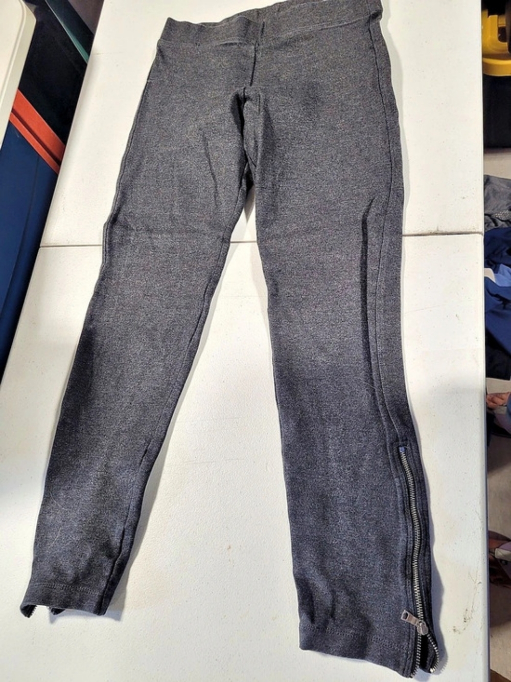GAP Sculpt High Rise Ankle-Zip Leggings in Ponte Gray Small Tall